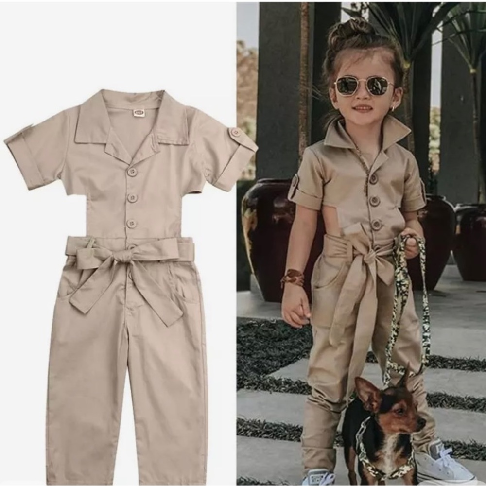Girls khaki romper